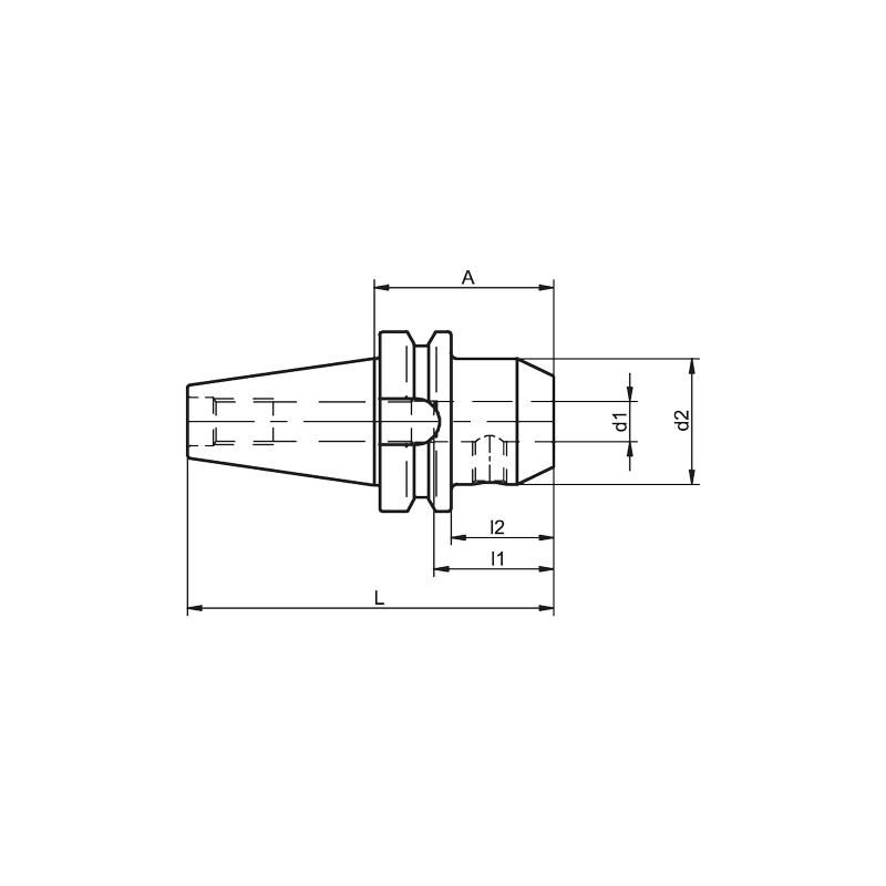 Bild 1 von Zwischenhülse für Zylinderschäfte mit seitlicher Mitnahmefläche (Weldon) JIS B 6339 Form AD