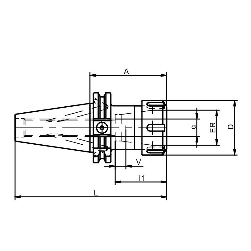 Bild 1 von Spannfutter für Spannzangen ER/ESX 25/32/40 mit Innengewinde SK-AD/B