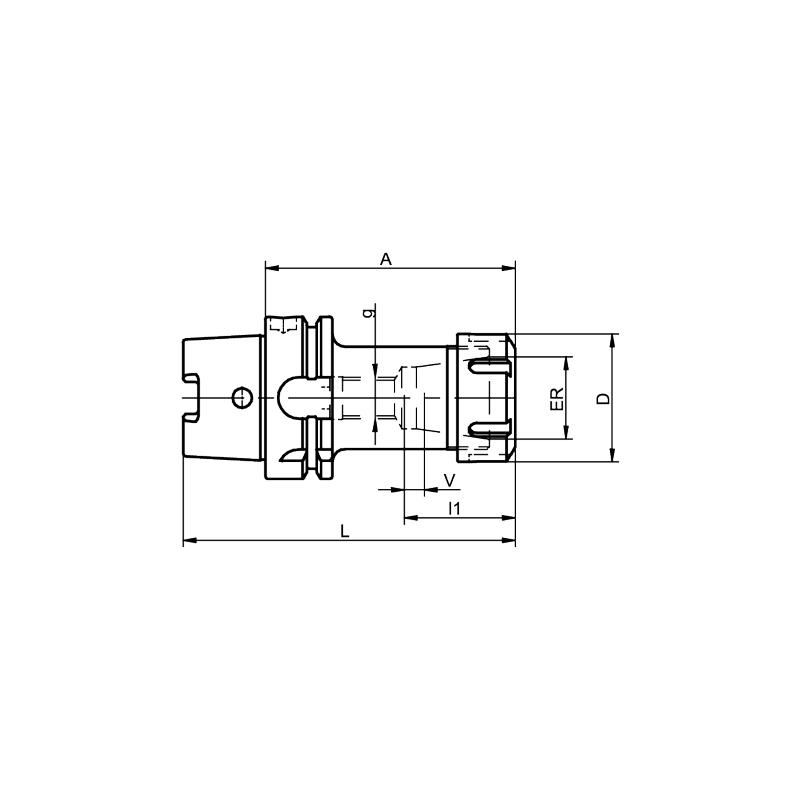 Bild 1 von Spannfutter für Spannzangen ER/ESX 25/32/40 mit Innengewinde HSK-A